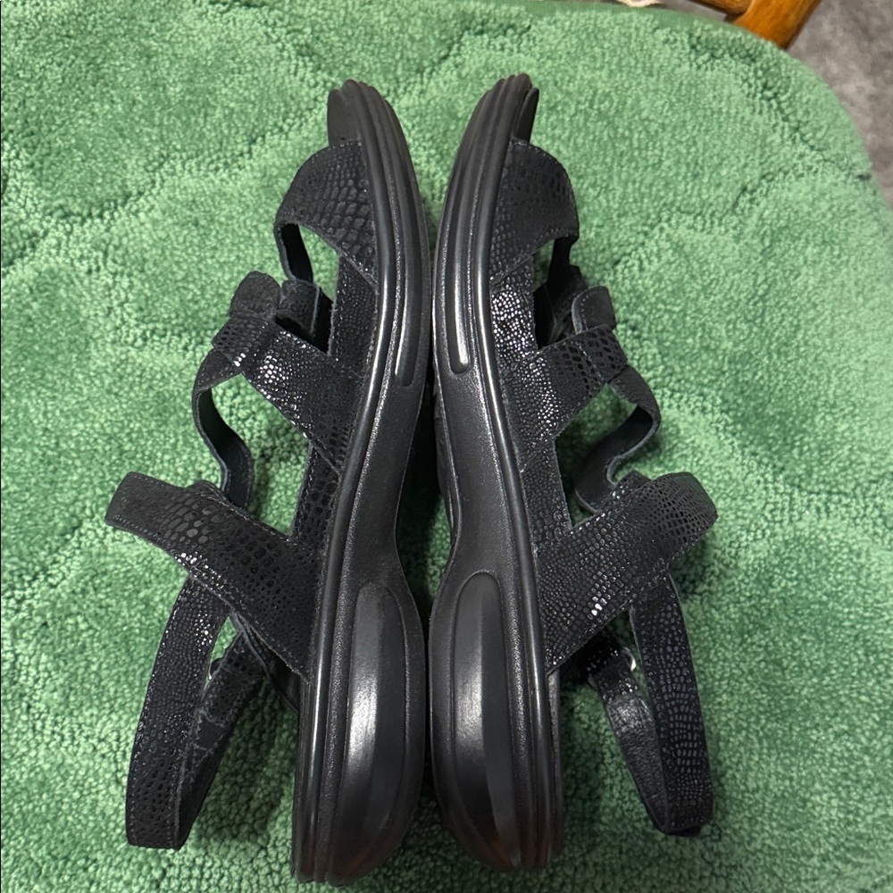 Revere Miama Black Lizard Strappy Comfort Sandals. Size 41UK - Picture 5 of 8